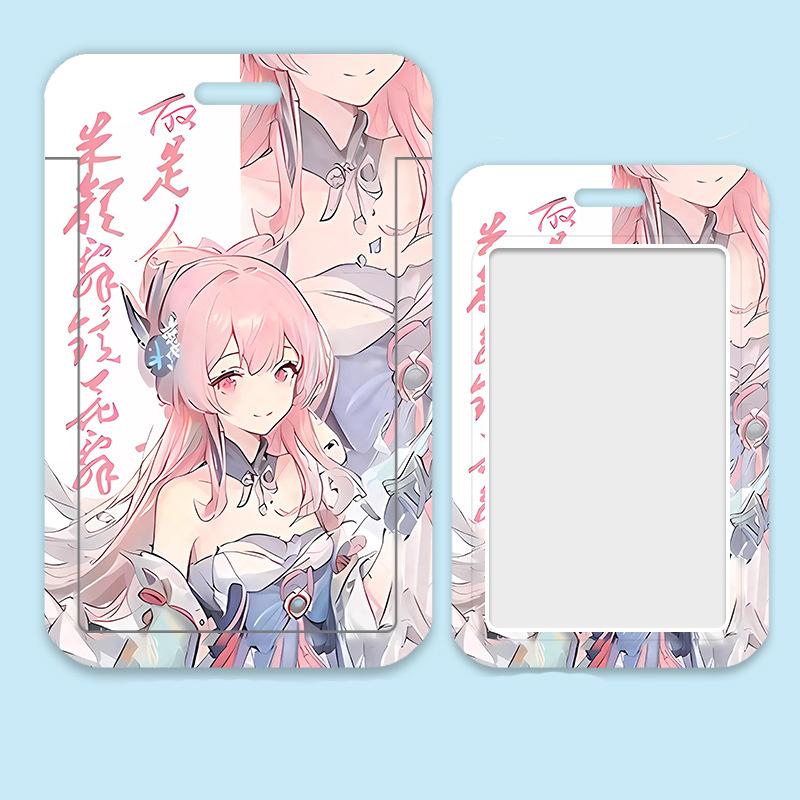 Game Genshin Impact Card Sleeve Business Retractable GanYu Credit Card Holders Bank ID Cover Cases Holders Bus Card Organizer