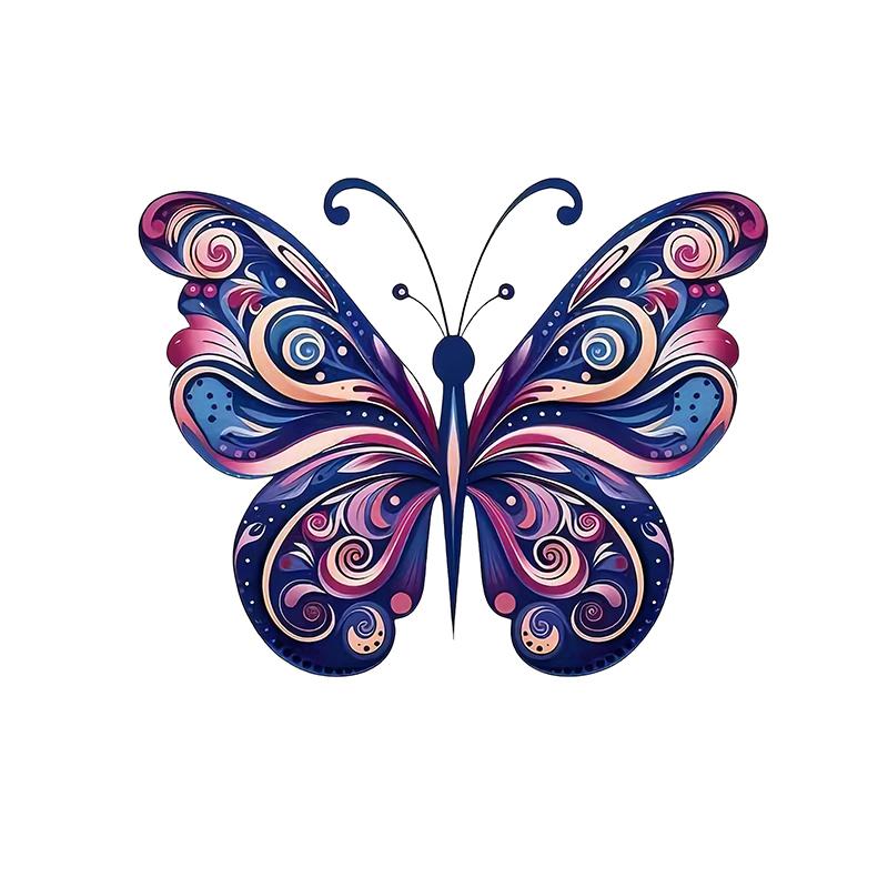 Creative Colorful Butterfly Pattern Car Sticker Car Scratch Masking Sticker Motorcycle Sticker PVC Waterproof Sticker