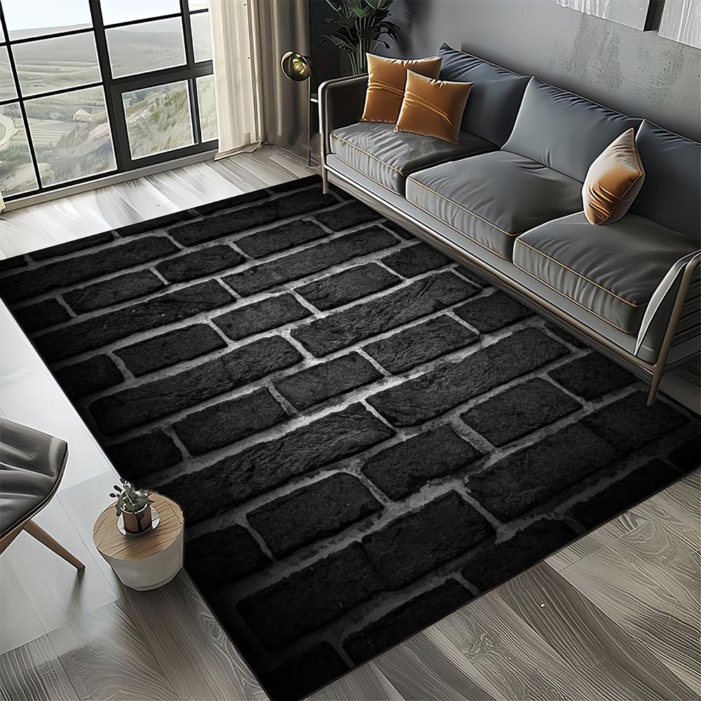 2025 New Style Brick Stone Building Wall Originality Rug Carpet for Living Room Bedroom Home Decor,kid Non-slip for Sofa Doormat