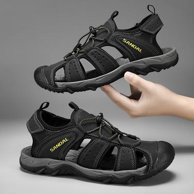 Classic Sandals Men Breathable Summer Shoes Man Outdoor Men Sandals Antiskid Beach Sandals Hollow Shoes Collision Avoidance