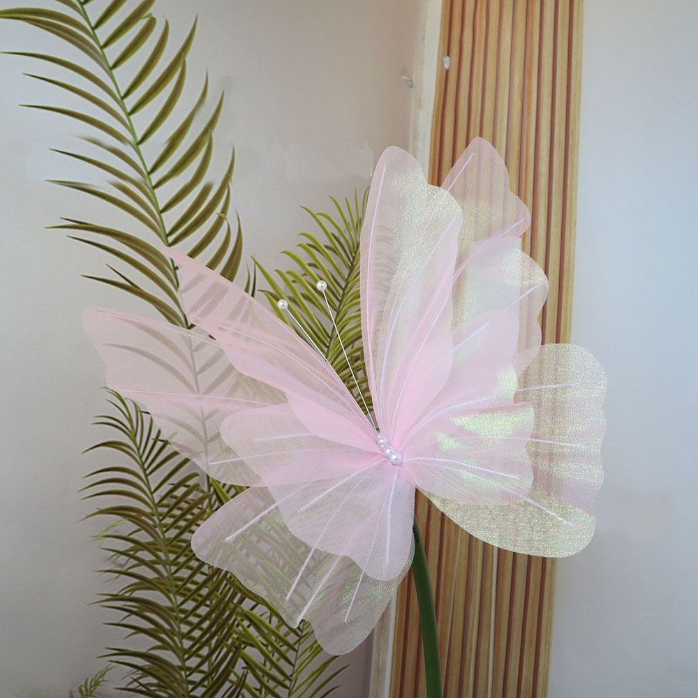 Gauze 50cm Large Mesh Butterfly Giant Prop Butterfly Big Simulation Butterfly  Home Decoration