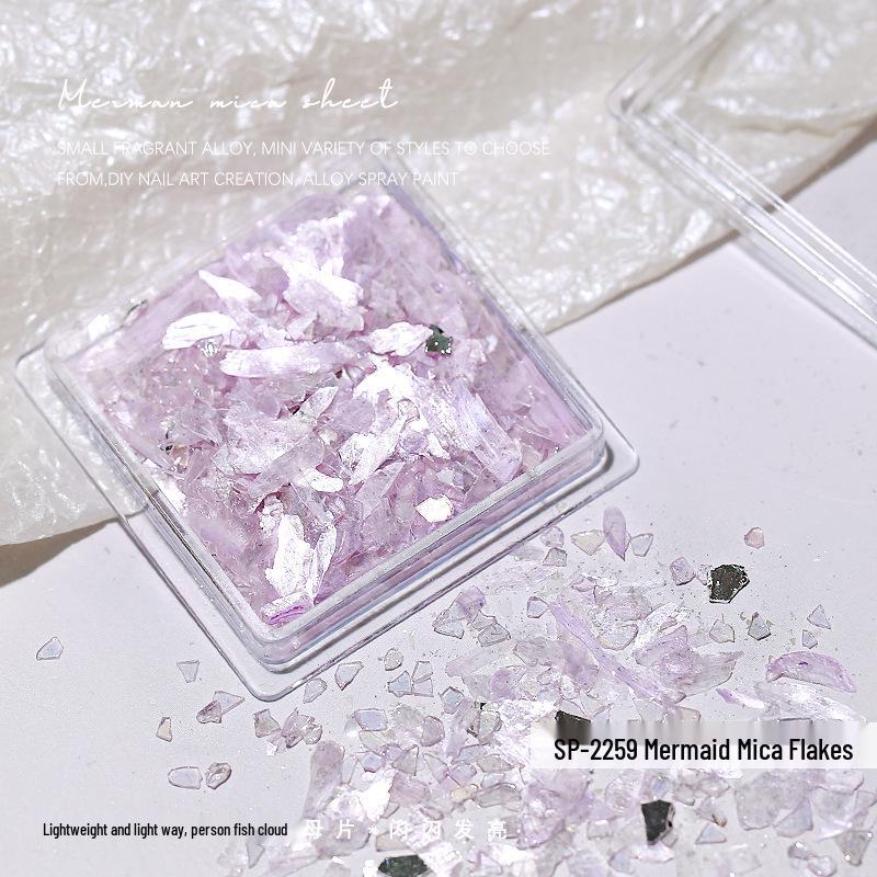 

Русалочьи переливающиеся ультратонкие мика хлопья для нейл-арта