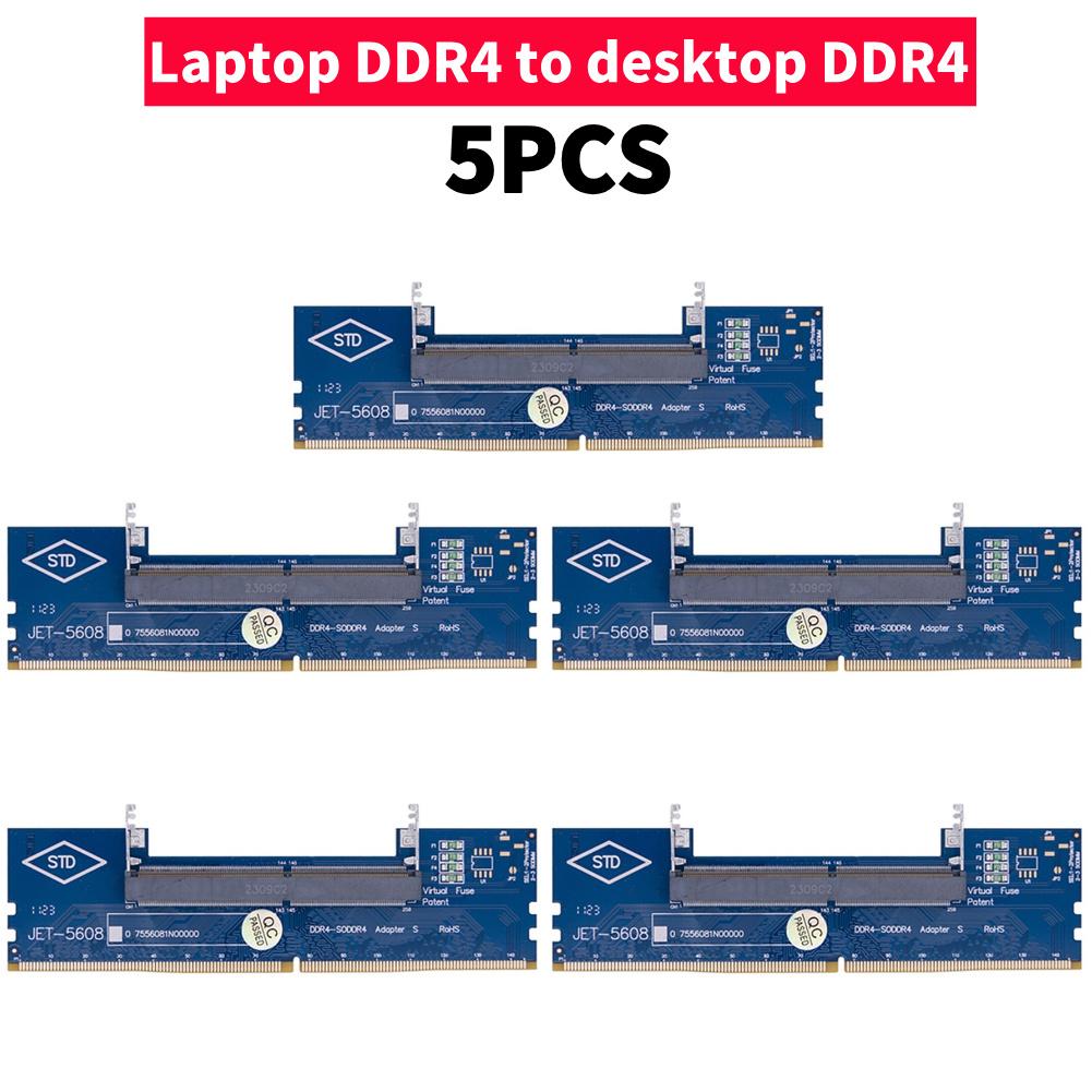 5-1Pcs Laptop To Desktop SO-DIMM To PC DIMM Card DDR3 DDR4 DDR5 Memory RAM Memory Adapter Gaming Laptop RAM Connector Card