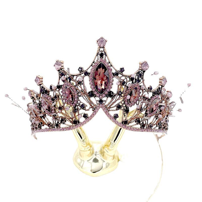 Vintage Marquise Crystal Bridal Crown - Elegant Headdress for Weddings or Birthdays