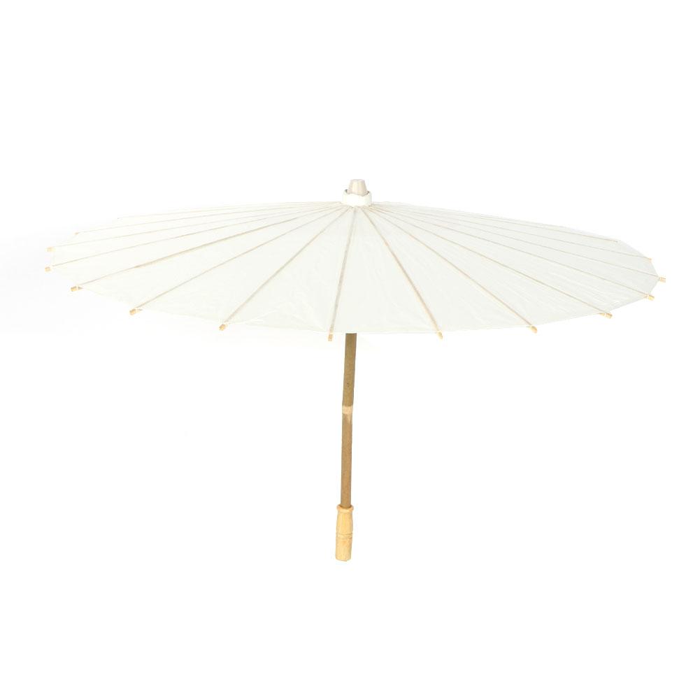   White Color   Paper Umbrella Parasol Wedding Bridal Party Decor Photo Prop (85.5cm)