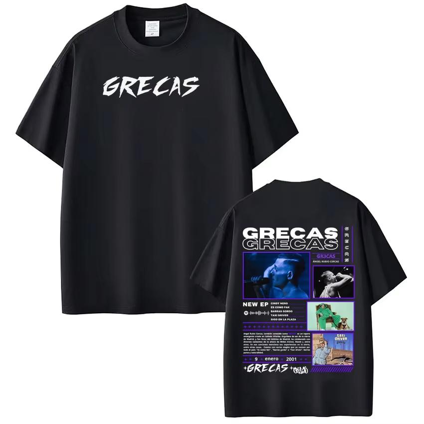 Rapper Grecas Album Tour Graphic Tees Men Women Hiphop Tshirts Shortsleeved Casual pure Cotton Punk Casual Tshirts