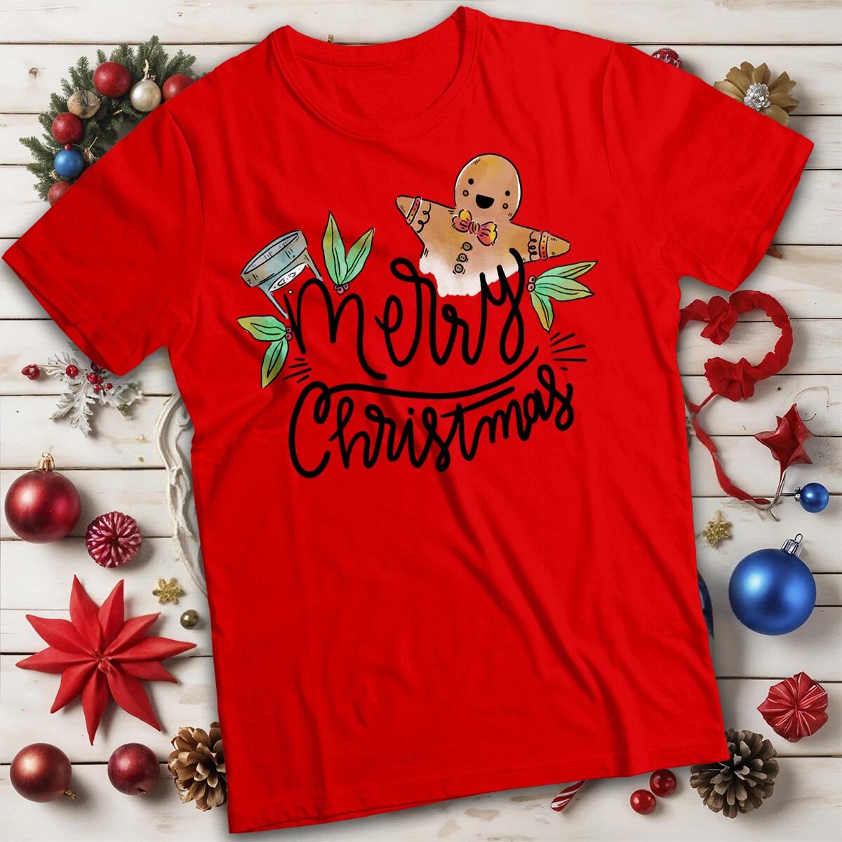 Cheeky Xmas T-shirts? Christmas Gingerbread Mens and Womens Tee #MC S