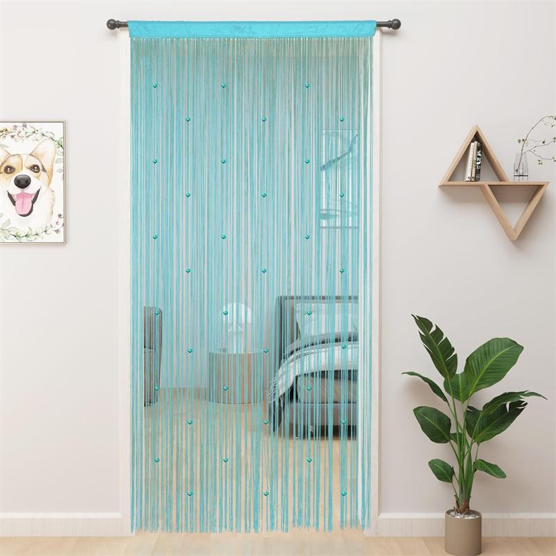 2pcs String Curtains Glitter Fringe Curtains for Window 39 X 79 Inch Door Divider Strip Tassel for Wedding Living Room Bathroom Coffee Shop