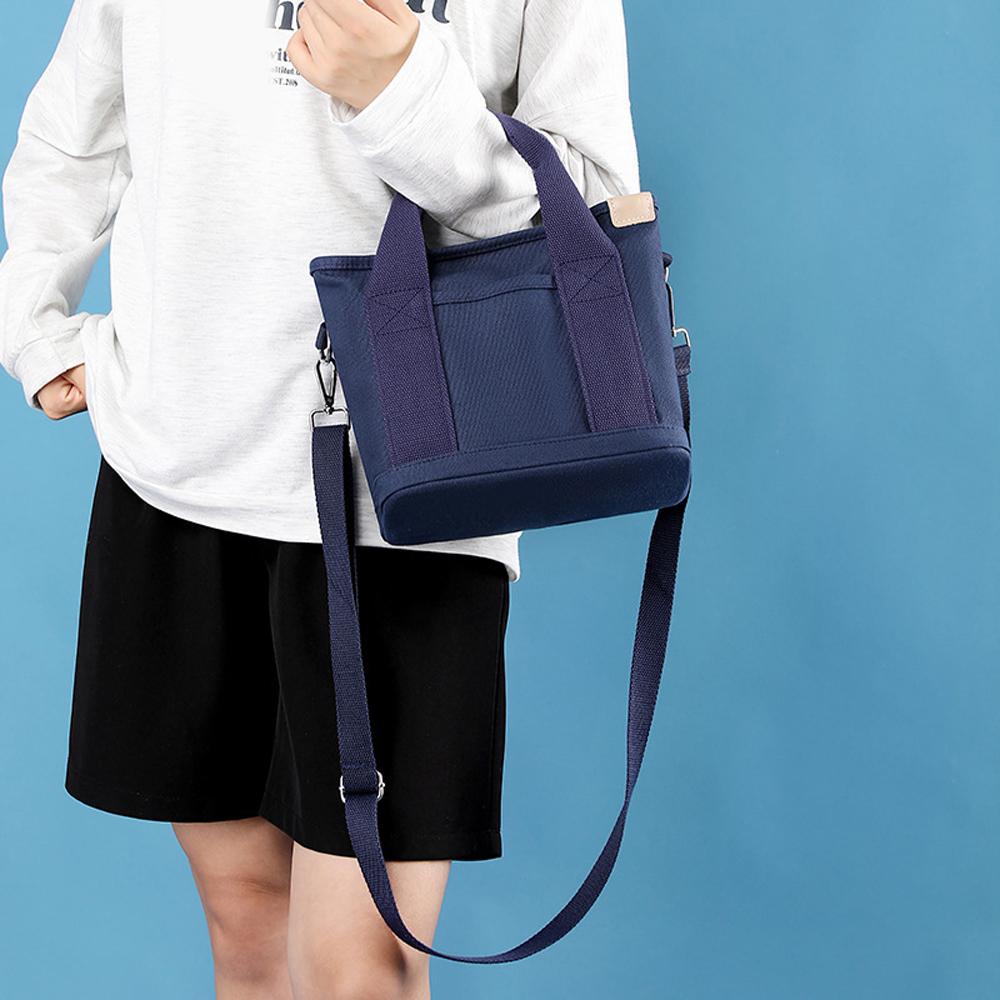 Crossbody Tote Bag for kvinner Trendy lerret skulderhåndvesker Stor kapasitet reisehåndvesker