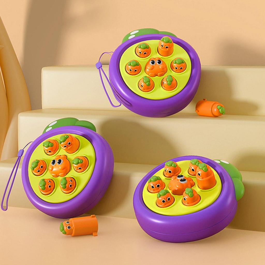 Handheld Reaction Training Toy For Kids With Cute Carrot Design And Quick Response Gameplay
