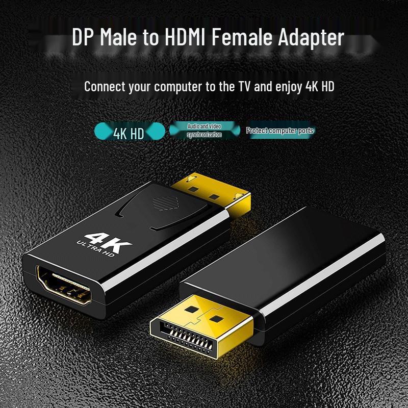 4K DisplayPort To HDMI Adapter for TV & Computer Monitors