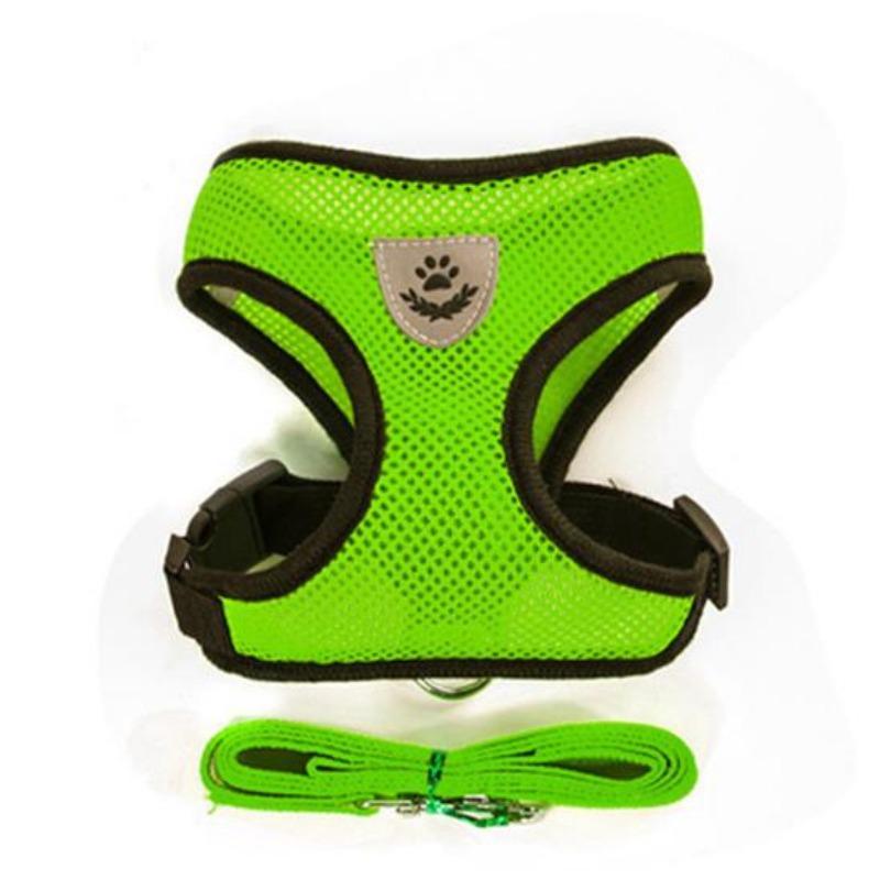S-XL Pet Leash Cat and Dog Rope Vest Type Mesh Breathable Pet Harness