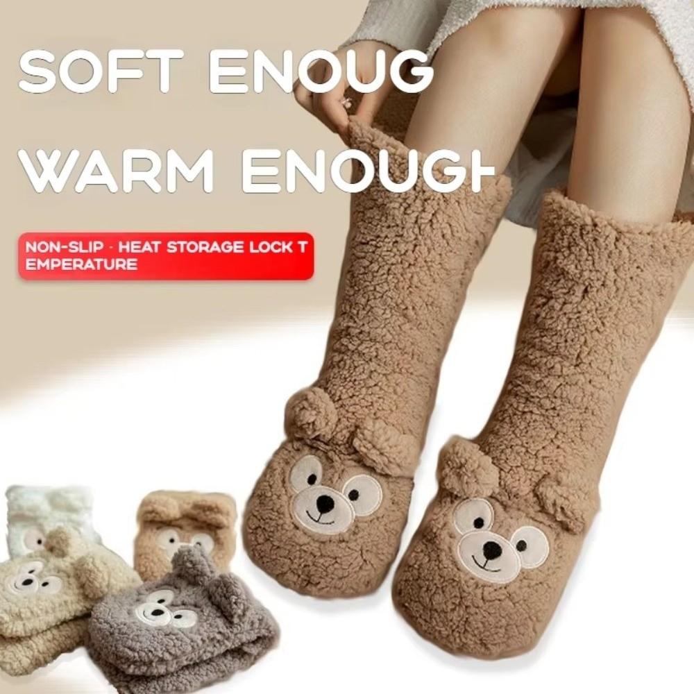 Coral Fleece Snow Socks Soft Leg Covers Warm Sleeping Socks  Christmas Gift