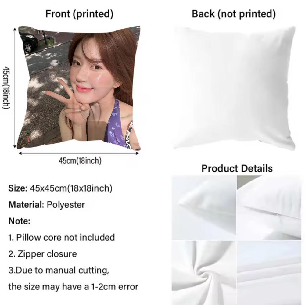 Zhao Lusi Cushion Cover Reversible Plush Pillow Cover – For car, sofa, bedroom, perfect as a gift.