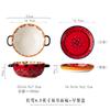 Flower Binaural Bowl Household Instant Noodle Bowl with Lid Soup Bowl Ceramic Tableware Soup Bowl Salad Bowl