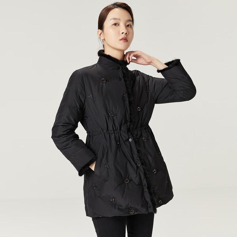 

JIANHU Women s 90% White Duck Down High-Collar Winter Jacket M