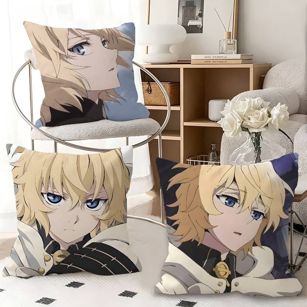 1pc Mikaela Hyakuya Anime Seraph Of The End Pillow Case Fashion Square Pillowcase Bedroom Sofa Room Ins Decoration Leisure