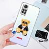 Brand Fashion Bear Phone Case for Xiaomi Redmi Note 11 10 Pro 9 K40 8 7 9S 11T 10S 8T 9A 9C 9T 11S 10C Note 11 Silicone Funda