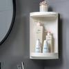 Bathroom Corner Storage Shelves 360 Degree Rotating Wall Shelf Free Punching Shower Rack Waterproof Kitchen Cabinet Organizer
