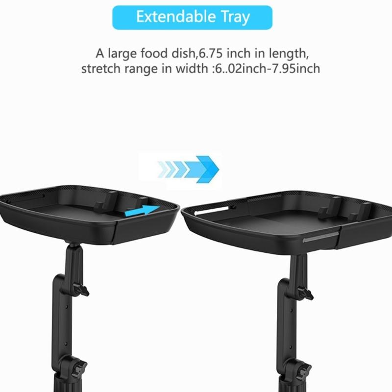 Car Cup Holder Expander Tray Detachable Rotatable Eating Table Food Tray Phone Mount Adjustable Base