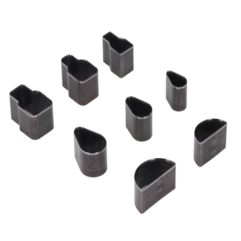 8Pcs Leather Cutting Die Set Oval Semicircle Quadrate Waterdrop Shaped Manual Punching Molding
