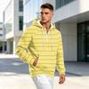 Felpa con cappuccio da uomo autunno inverno, stampa gessata, casual, vestibilità larga, con zip, manica lunga, felpa