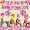 Melody Birthday Party Decorations, Kawaii Cartoon Party Supplies with Banner, Cupcake Cake Toppers and Foil Balloons Party Favors for Fans Birthday