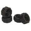 4PCS RC Tire Wheel Plastic Hub Rubber Black Strong Grip Pattern Shock Absorb RC Car Part for WLTOYS