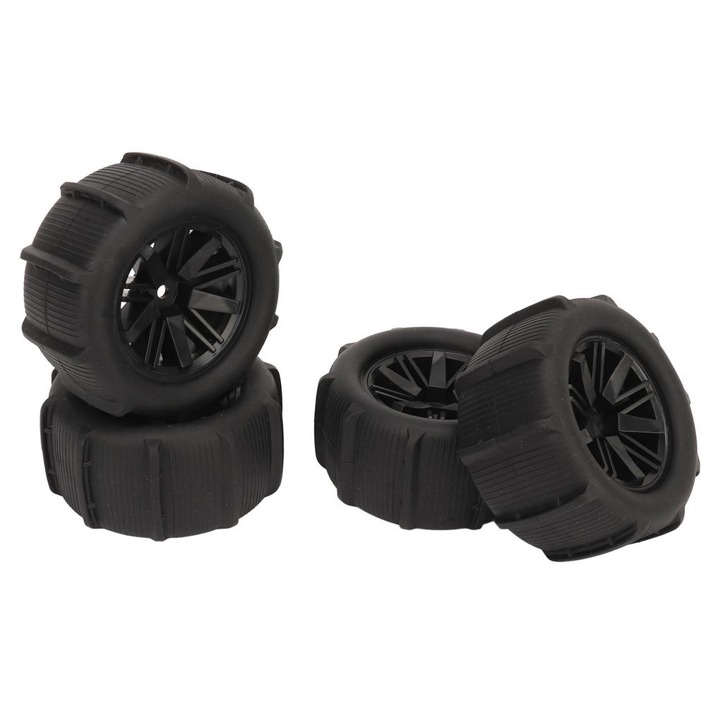 4PCS RC Tire Wheel Plastic Hub Rubber Black Strong Grip Pattern Shock Absorb RC Car Part for WLTOYS