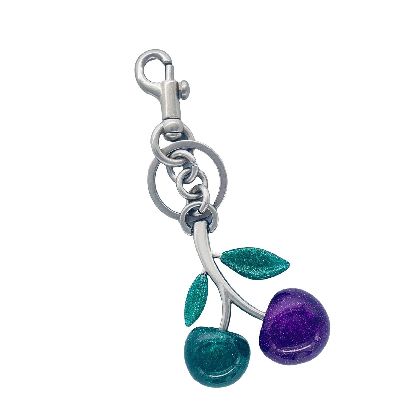 

Блестящий 3D брелок-подвеска в виде вишни, модный аксессуар в форме фрукта, портативное украшение для сумки для женщин 5