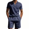 Men's 2 Pieces Linen Set Summer Beach Outfits Casual Short Sleeve Shirts And  Vacation Shorts