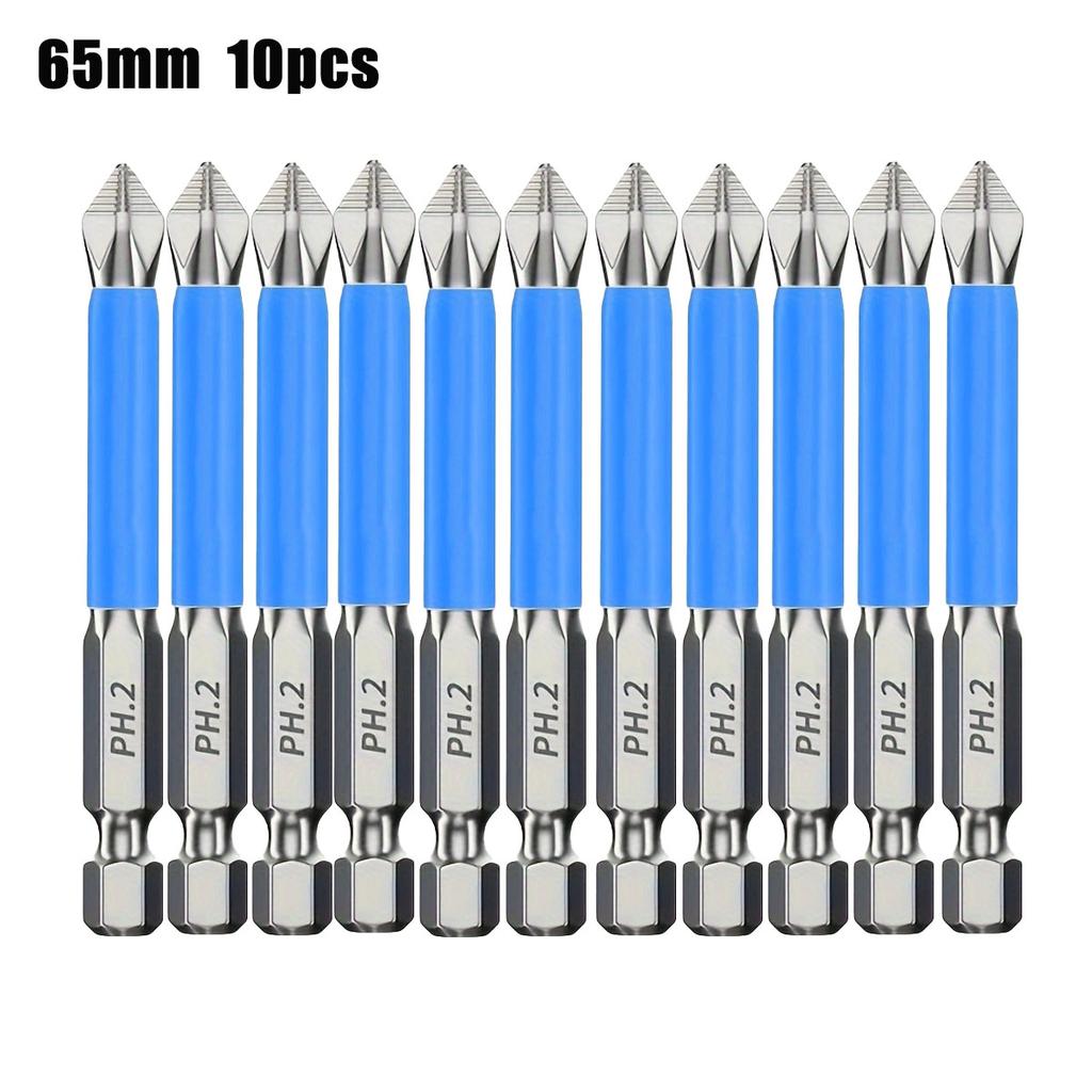 Set de biți magnetici pentru șurubelniță Set de biți pentru șurubelniță anti-alunecare Coadă hexagonală Oțel Phillips Șurubelnițe cu cap cruce Lungime mixtă