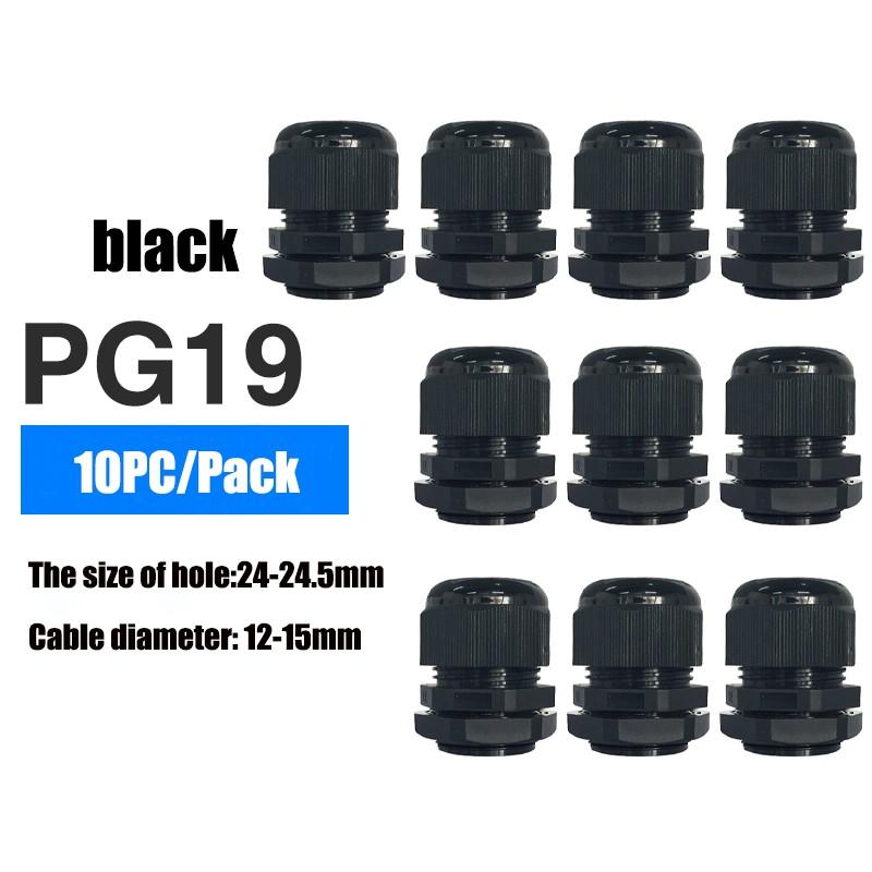 10pc Waterproof Cable Seal Set Plastic Connector IP68 Cable Secure Nylon Connector