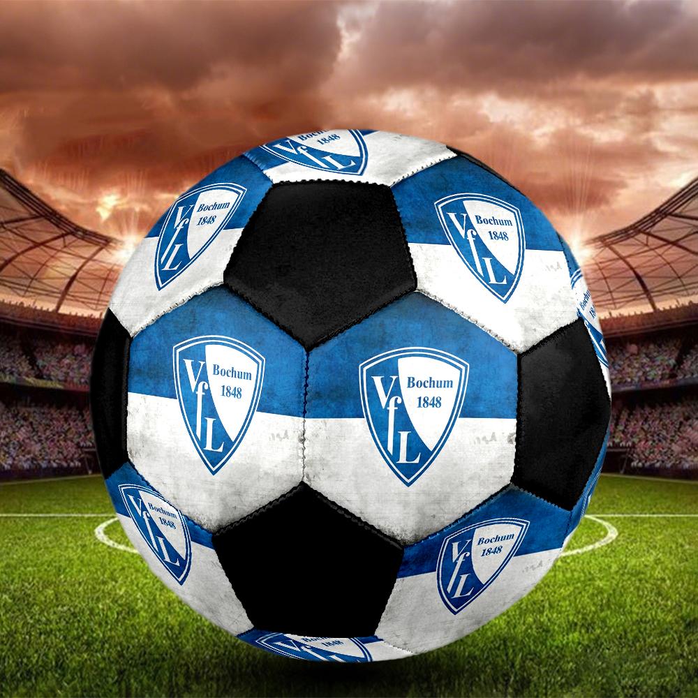 SIZE 5 VfL Bochum Soccer Ball Colorful All Ages Machine Stitched PVC Competition Ready Durable High-Bounce