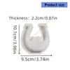 Multipurpose Silicone Mould for Creating Heart Shaped Horseshoe Figurines Suitable with Plasters Materials Easy Cleaning 55KF