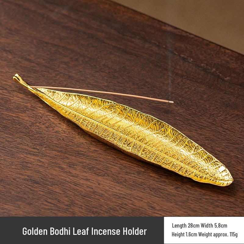 Antique Bodhi Leaf Incense Holder - Japanese-Inspired Aromatherapy Stand