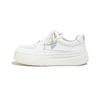 Spring new round head versatile lace-up thick sole heightening sports board shoes casual little white shoes women
