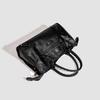 Street Style Pu Leather Tote Bag With Zipper Closure For Daily Use