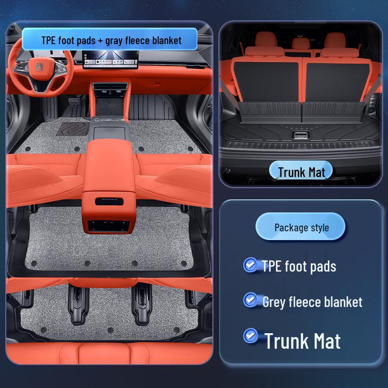 BYD Tang L 2025 Floor Mats TPE Interior Accessories