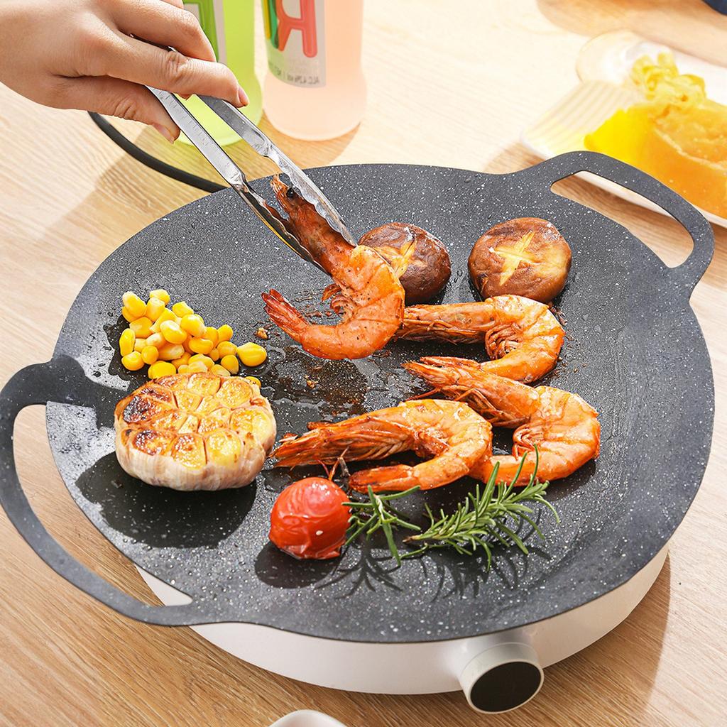 Maifan Stone Grill Pan Portable Korean BBQ Plate for Induction Gas Camping