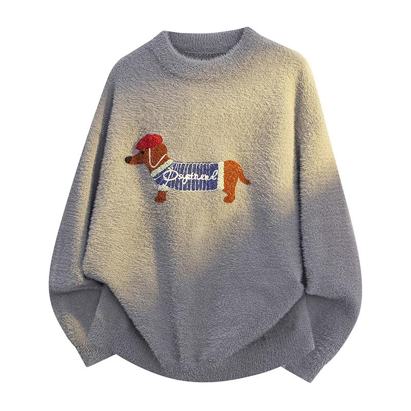 New Sweater Casual Sweater for Men Autumn and Winter Dachshund Sweater
