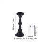 2Pcs Miniature Retro Candle Holder Set With 2 Candles Dollhouse Simulation Candlestick Model Dolls House Mini Scene Decoration