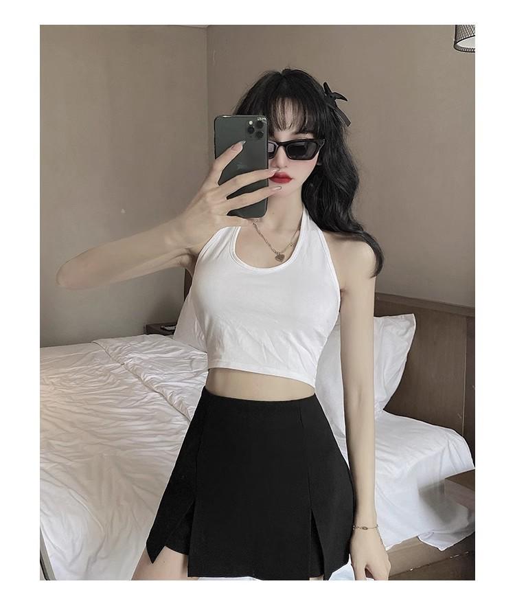 2024 Women's High-Waist Slim A-Line White Skirt - Hip-Wrapped with Slit for Spring/Summer