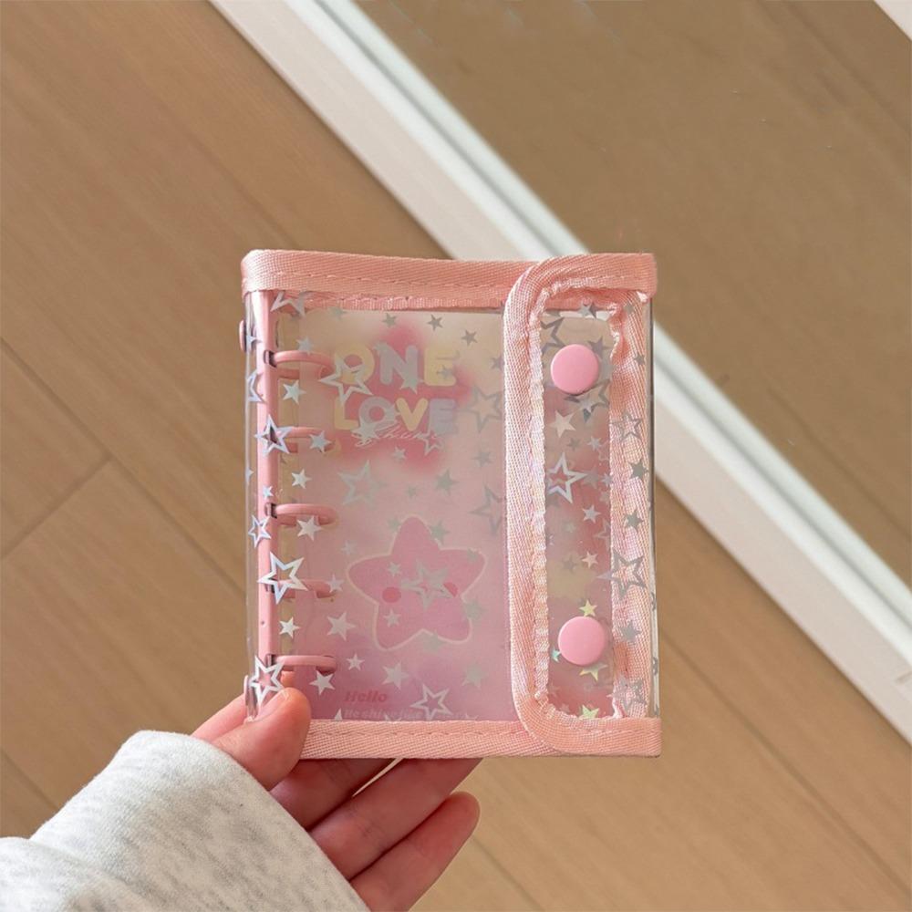 Loose-leaf Photo Card Holder PVC Cover Card Protective Case  Photo Frame Gifts розовый