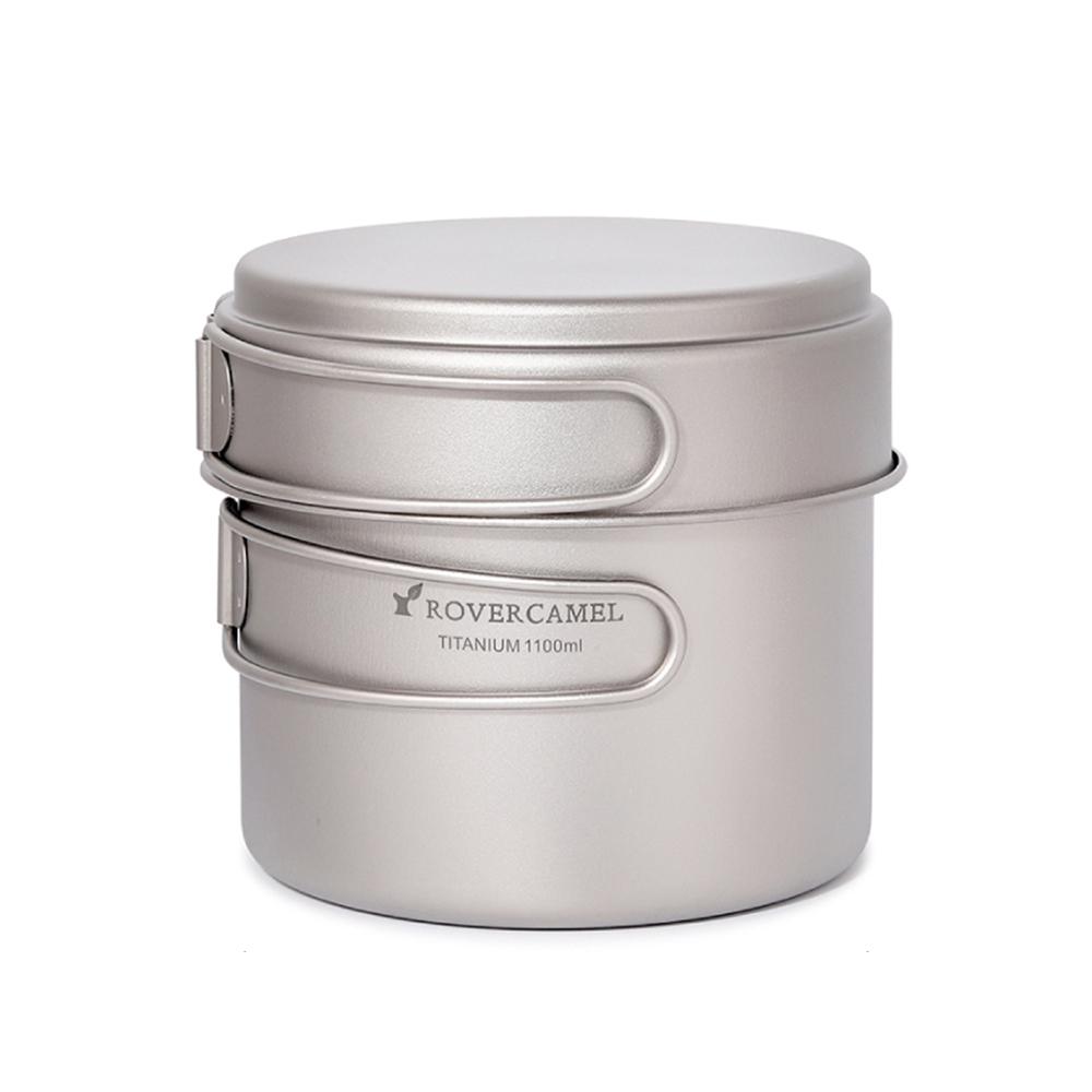 

Сверхлегкий титановый набор посуды для кемпинга на открытом воздухе, кастрюля 1100 мл и Ta8327B-1