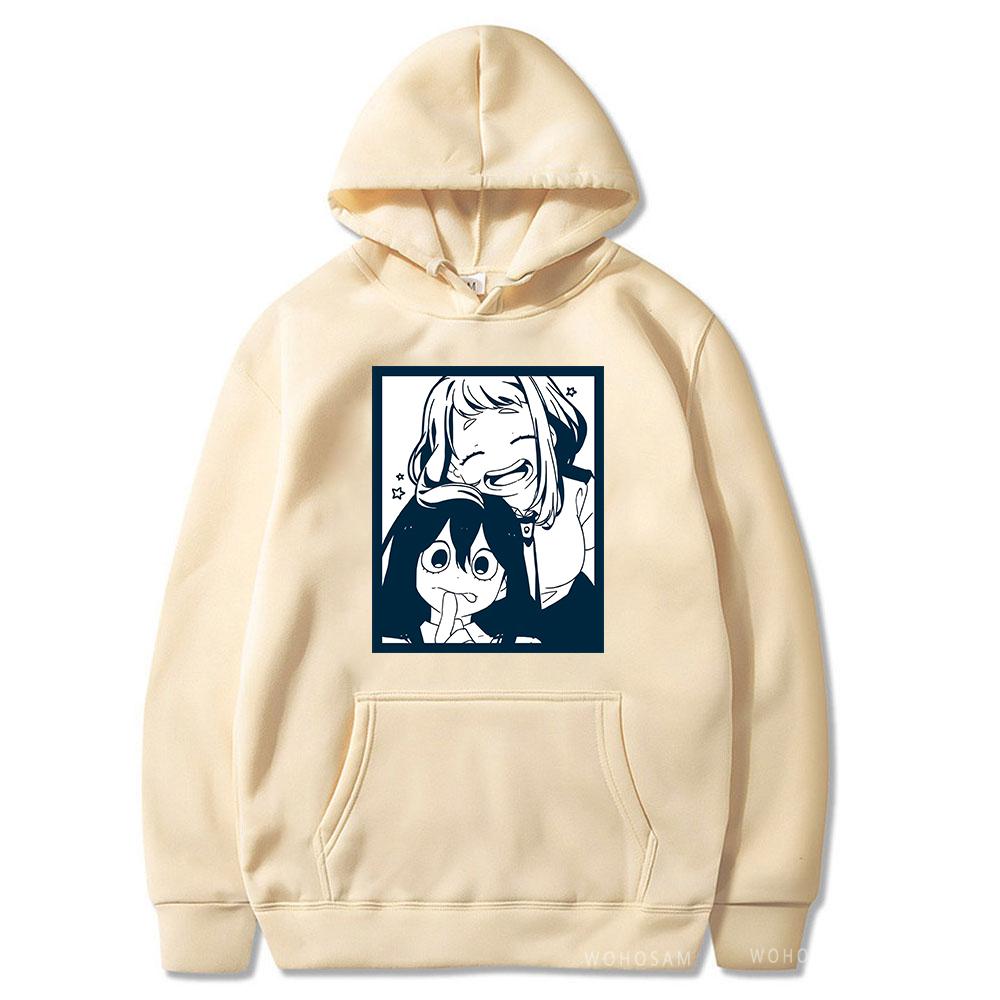 My Hero Academia Hot Anime Hoodies OCHACO URARAKA Asui Tsuyu Unisexga Clothing Graphic Kawaii Print Hooded Tops Harajuku Sweatshirts