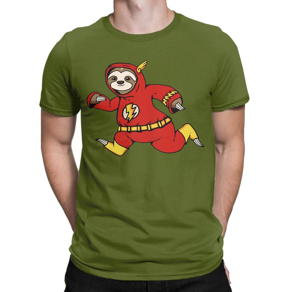 Flash Sloth Funny 100 Cotton Tshirt Sloth Flash Tops Tees For Unisex