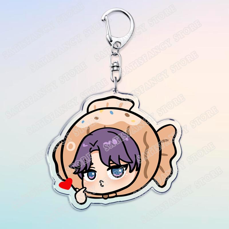Game Love and Deepspace Keychain Accessories Bag Cute Chibi Sylus Zayne Rafayel Xavier Otome Keyrings Jewelry Fans Freinds Gifts