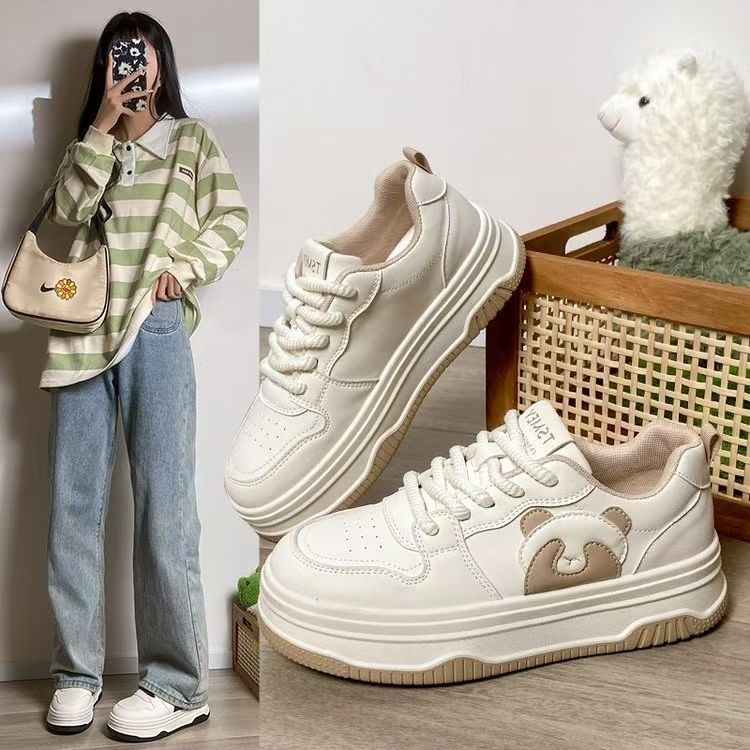 Internet celebrity white shoes women's summer panda bread shoes versatile foreign style casual sports shoes