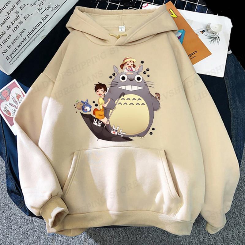 Japanese Anime Totoro Hoodie Unisex Fashion Hoodie Women Sweats Spirited Away Hoodies Boy Coats Graphics Unisex's Hoodie Sweatshirt